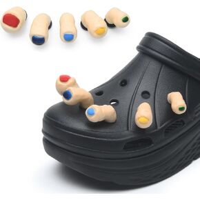 Funny Toe Shoe Charms,Unique Creativity Shoe Decoration Charms,Party and Birthday Gift Idea,10 Pcs