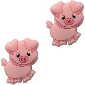 Pig Shoe Charms - Cute Animal Decoration Charms Gift for Boys Kids Teens and Adults - Set of 2