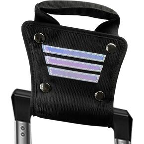 Luggage Handle Extender with 8-Inch Adjustable Nylon Strap & Aluminum Connector - Heavy Duty, Reflective Safety, Ergonomic Grip - Tool-Free Install for Carry-Ons & Travel Bags