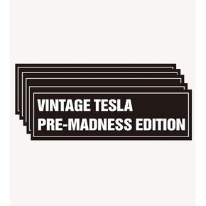 5 PCS Vintage Tesla Bumper Sticker, Vintage Tesla Sticker, Elon Bumper Sticker, Tesla Decal Waterproof Easy to Remove, No Residue Leaves, Funny Decal