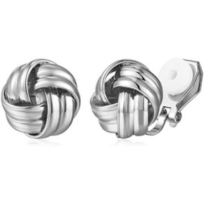 Aloha Earrings Twisted Knot Clip On Stud Earrings