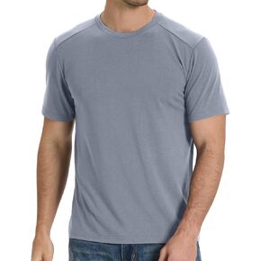 BAMBOO COOL Men's T-Shirts Short Sleeve Undershirts Crew Neck Heavyweight T Shirt for Man Breathable Classic Tees Shirts