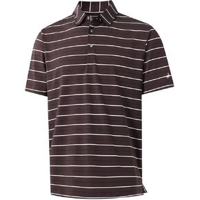 Rouen Mens Golf Shirt Moisture Wicking Dry Fit Performance Stripe Casual Collared Short Sleeve Golf Polo Shirts for Men