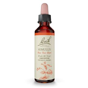 Bach Original Flower Remedies, Mimulus - Face Your Fears - Natural Homeopathic Flower Essence for Emotional Balance - Vegan, Gluten Free, Sugar Free - 20mL Dropper