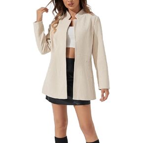Women's Casual Business Open Front Long Sleeve Office Lightweight Autumn and winter Blazer Jacket