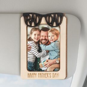 Rad Dad Photo Visor Clips for Cars, Drive Safe I Love You Visor Clip, Happy Fathers Day Car Picture Frame, Drive Safe Daddy Car Accessories, Father's Day Picture Frame Gifts from Daughter, Son, Wife
