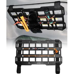 MELIPRON Vehicle Molle Panel for Car Visor Organizer, Truck Molle Visor Panel for Tactical Gear EDC Pouch