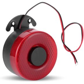 Car Back Up Alarm, 100Db 12/24V Car Backup Alarm with Wire/Light, Reverse Beeper Backup, Back Up Horn, Reverse Beeper Backup Alarm Buzzer Siren for Different Cars