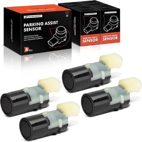 A-Premium 4-PC Rear Reverse Backup Parking Assist Sensor Compatible with Select BMW Models - E46 Series 325i 2001-2005, 325xi 2001-2005, 330xi 2001-2005, M3 2001, Replace# 66216938737, 66206911831