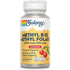 Solaray B-12 + ميثيل فوليك فوليكات | 60 العد