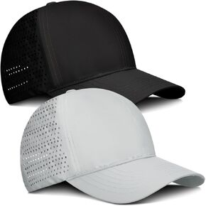 2 Pack Oversize Baseball Cap, Waterproof Running Hat Size 8, Large Baseball Hat for Large Heads Men