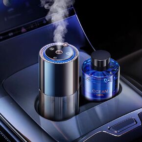 Smart Car Air Freshener, 150ML/Bottle Car Diffuser Essential Oil Set Last 5-6 Months, 3 Mode Adjustable Auto On/Off, Diffusers for Home, Small Space (Ocean)