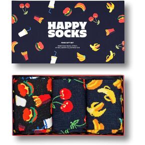 Happy Socks Foodie Design Sustainable Crew Sock Gift Box Sets- For Men and Women- Burger, Ice Cream, Picnic in Kuwait