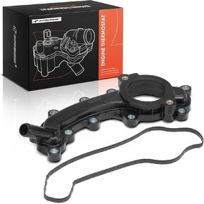 A-Premium Engine Coolant Thermostat Housing Compatible with Select Jeep/Dodge/Chrysler/Ram Models - Grand Cherokee, Charger, Journey, Durango, Challenger, Avenger, 200, 300, Town & Country