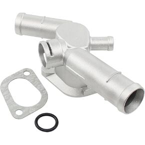 Engine Coolant Outlet Flange Aluminium Thermostat Housing for VW Golf 2.0L 1999-2006, Jetta 2.0L 1999-2006