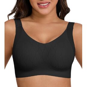 Jacquard Underwear Pull Up Bras for Women No Underwire Wireless Seamless Bralette Comfort Supportive Full Coverage
