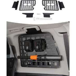 Molle Rear Trunk Cargo Rack Compatible with Mitsubishi Pajero 2007-2021,Tailgate Molle Panels Storage Modular System Trunk Shelf Organizer,Black
