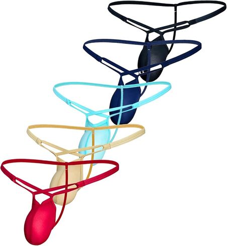 Men's Ice Silk Sexy Thong Low Waist Underwear Bikini in Saudi Arabia