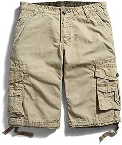 Men's Cotton Loose Fit Twill Cargo Shorts Outdoor Wear Lightweight for Men in Saudi Arabia