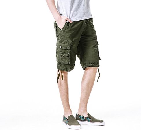 Men's Cotton Loose Fit Twill Cargo Shorts Outdoor Wear Lightweight for Men in Saudi Arabia