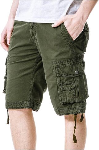 Men's Cotton Loose Fit Twill Cargo Shorts Outdoor Wear Lightweight for Men in Saudi Arabia