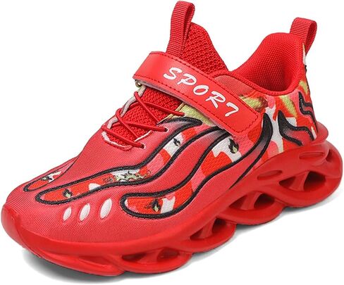 Jakcuz Kids Sneakers for Boys Girls Athletic Gym Tennis Shoes Lightweight Comfortable Kids Children Casual in Kuwait