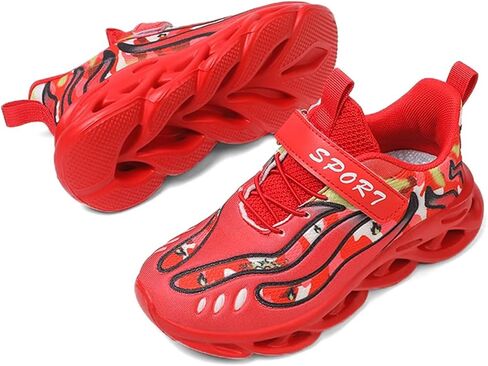 Jakcuz Kids Sneakers for Boys Girls Athletic Gym Tennis Shoes Lightweight Comfortable Kids Children Casual in Kuwait