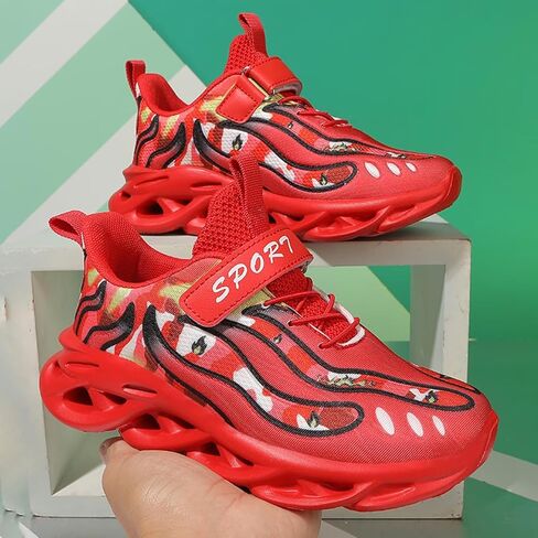 Jakcuz Kids Sneakers for Boys Girls Athletic Gym Tennis Shoes Lightweight Comfortable Kids Children Casual in Kuwait