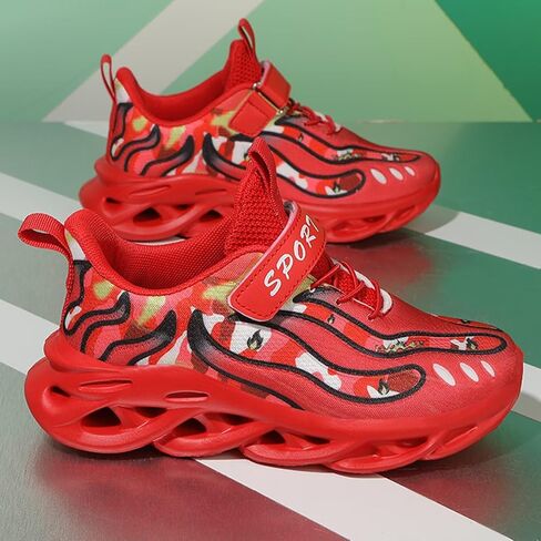 Jakcuz Kids Sneakers for Boys Girls Athletic Gym Tennis Shoes Lightweight Comfortable Kids Children Casual in Kuwait