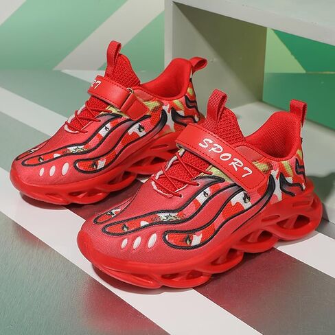 Jakcuz Kids Sneakers for Boys Girls Athletic Gym Tennis Shoes Lightweight Comfortable Kids Children Casual in Kuwait