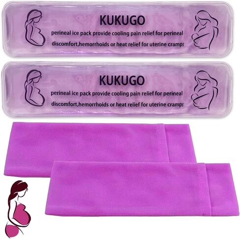 Perineal Ice Packs, Perineal Cooling Pads, Perineal Cold Packs Gel, Postpartum and Hemorrhoid Relief, Bead Ice Pack, Cold Therapy for Women After Pregnancy and Delivery, 2 Ice Pack and 2 Cover in Saudi Arabia