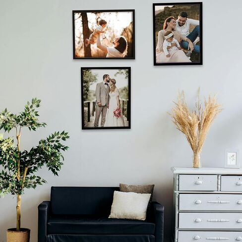 إطار صورة خشبي مقاس 8 × 10 من خشب البلوط مكون من 4 قطع إطار صور خشبي بلون الخشب الطبيعي مع زجاج شبكي للتركيب على الحائط أو عرض الطاولة in Kuwait