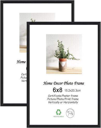 إطار صورة خشبي مقاس 8 × 10 من خشب البلوط مكون من 4 قطع إطار صور خشبي بلون الخشب الطبيعي مع زجاج شبكي للتركيب على الحائط أو عرض الطاولة in Kuwait