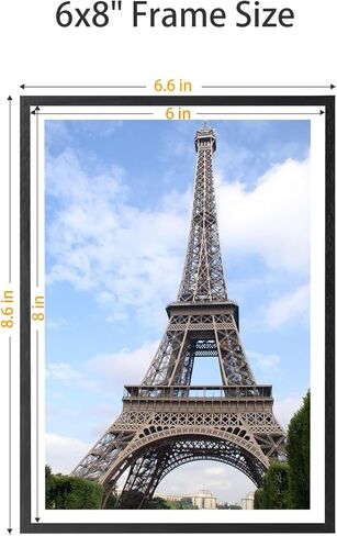 إطار صورة خشبي مقاس 8 × 10 من خشب البلوط مكون من 4 قطع إطار صور خشبي بلون الخشب الطبيعي مع زجاج شبكي للتركيب على الحائط أو عرض الطاولة in Kuwait