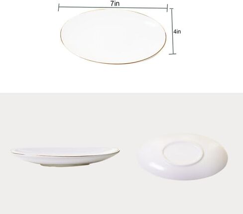HANKOR Ceramic Key Bowl for Entryway Table, 7 x 4 Key Dish Tray Catch All Bowl, Small Decorative Bowl for Key Jewelry Ring, White in Kuwait