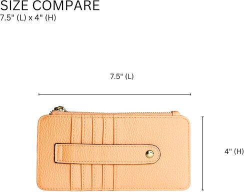 Jen & Co. Saige Wallet ، Rose Gold - Slim Wallet للنساء ، حامل بطاقة الائتمان المدمجة مع فتحات البطاقات ، محافظ صغيرة in Saudi Arabia