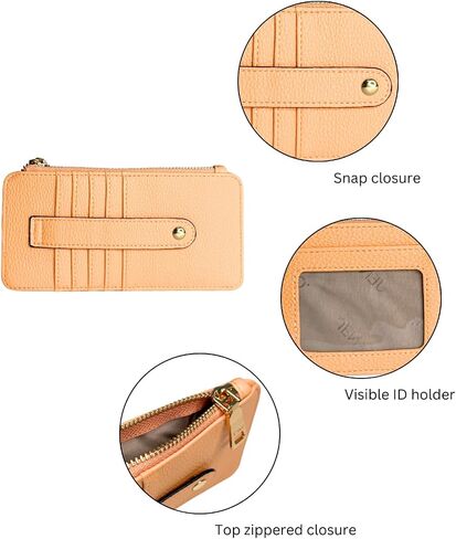 Jen & Co. Saige Wallet ، Rose Gold - Slim Wallet للنساء ، حامل بطاقة الائتمان المدمجة مع فتحات البطاقات ، محافظ صغيرة in Saudi Arabia