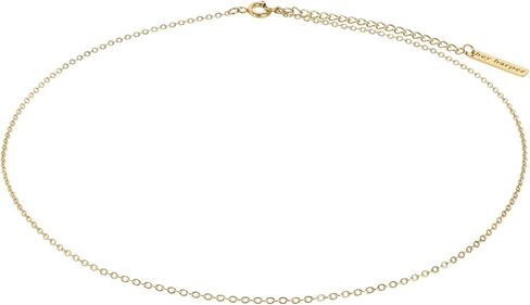 Hey Harper Miss Necklace 14k Gold Chain For Women - Waterproof Jewelry - 16 inch Cable Necklace Stainless Steel Perfect for Everyday Wear in Kuwait