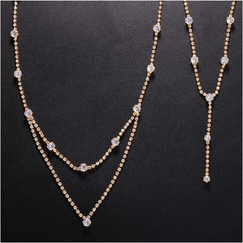 Rhinestone Long Drop Back Chain Jewelry Rhinestone Bridal Back Necklace Sexy Crystal Shoulder Chain Necklace Wedding Backdrop Chain Jewelry for Women in Saudi Arabia