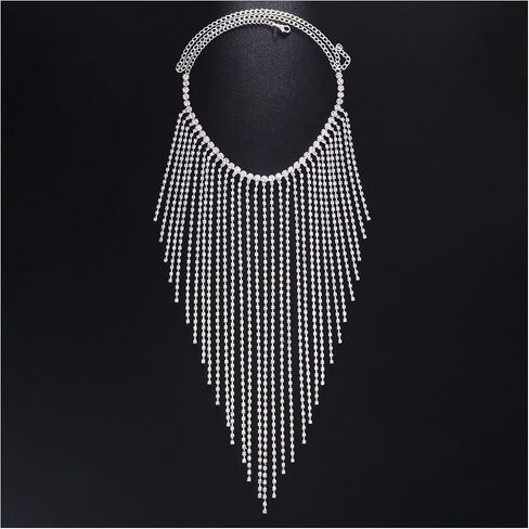 Multi-layered Rhinestone Tassel Veil Masks for Women Festival Rave Crystal Face Chain Masquerade Dance Costume Face Jewelry in Saudi Arabia