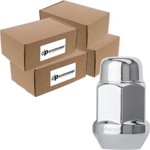 DPAccessories Chrome M12x1.50 Lug Nuts | Closed End Bulge Acorn | 36mm (1.4") Tall | 19mm (3/4") Hex | Set of 20 | D3116-HT-2305/20 in Kuwait