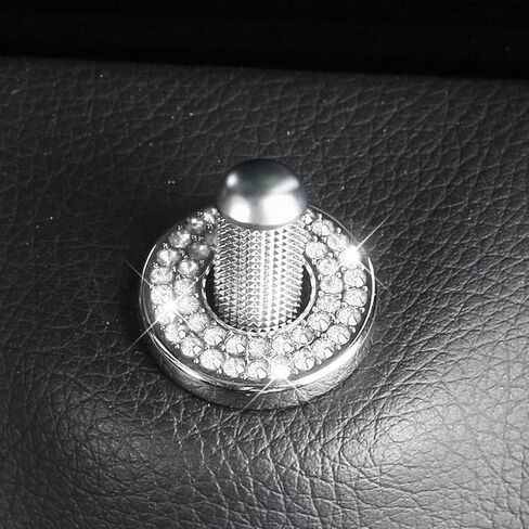 4PCS Bling Car Door Lock Cover Sticker, Crystal Rhinestone Vehicle Door Lock Pull Rod Bolt Decoration Caps, Sparkly Interior Door Lock Pin Cover, Universal Automotive Accessories (White) in Kuwait