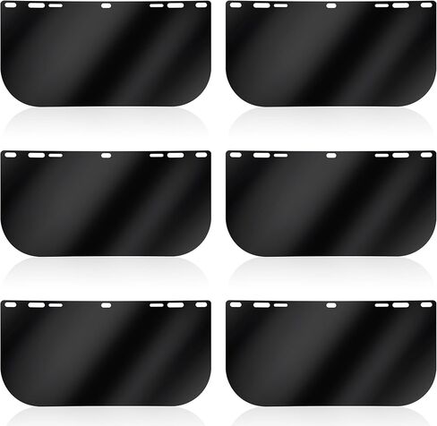 Feekoon 2 Pack Face Shield Replacement Lens, 15.5'' x 8'' Tinted Full Face Shield Compatible with Hobart 770580, Protective Safety Face Shield for Welding, Grinding, Helmet Face Shield for Cosplay in Saudi Arabia