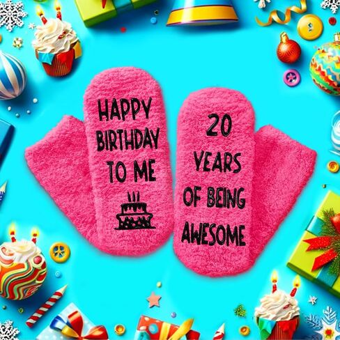 HAPPYPOP 20th Birthday Gifts Ideas for Women - Socks for 20 Year Old Female, Best Gifts for 20 Year Old Women in Saudi Arabia