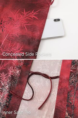 PRODESIGN Kimono Robes for Women - Long Silky Sleepwear Nightgown Bathrobe Floral Dressing Gowns Blouse Bride Bridesmaid Robe in Saudi Arabia