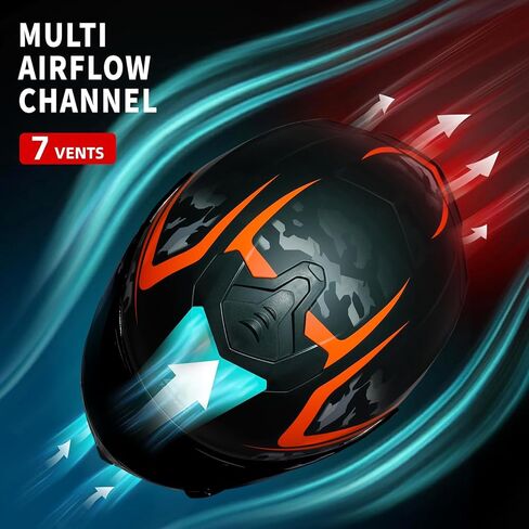 TRIANGLE Motorcycle Helmet for Adults, Full Face Motorcycle Helmet with Tinted and Clear Visor Meet Dot Approved in Saudi Arabia