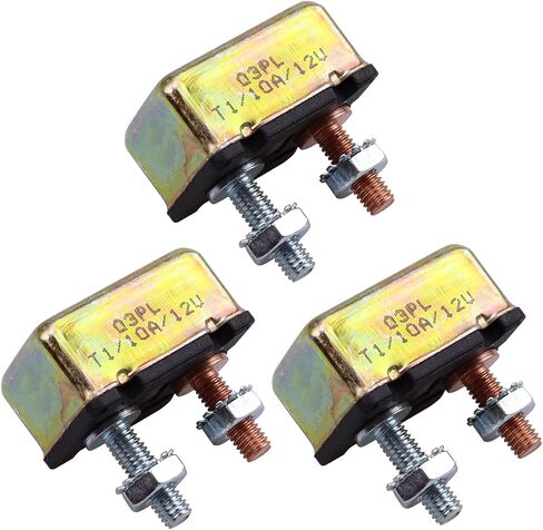 12V Universal Automatic Reset Stud Type Circuit Breaker 10A, No Bracket 1Pack (10A) in Kuwait