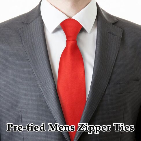 Pre Tied Ties for Men, 2.16" Skinny Tie for Men Adjustable Zipper Mens Neckties for Business Wedding Party Prom Church in Saudi Arabia