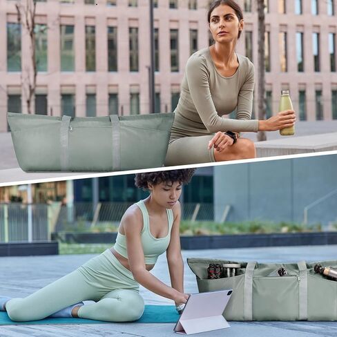 Sportsnew حقيبة حصيرة اليوغا الكبيرة مع حقيبة الأحذية وحجرة الرطب للسيدات حقيبة بيلاتيس الصالة الرياضية مع حامل حصيرة اليوغا حقيبة اليوغا مع حزام حصيرة قابل للتعديل للنساء الرجال in Kuwait