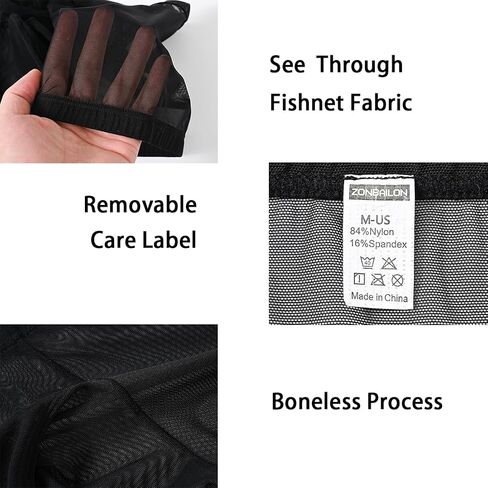 JINSHI Men’s Sexy Underwear Mesh Sheer See Through Boxer Briefs transparent Bulge Pouch ultra thin Breathable Trunks in Saudi Arabia